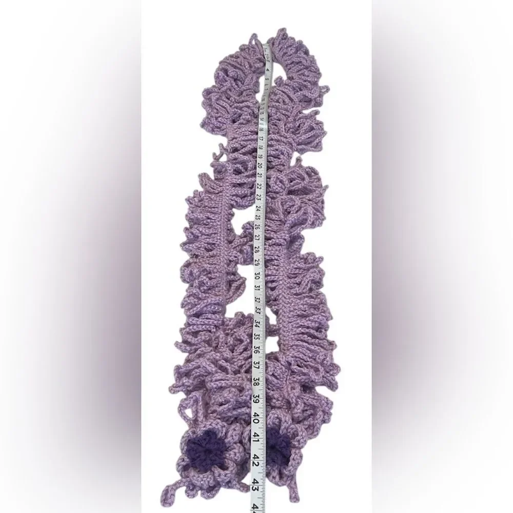 NWT Angela’s Designs one of a kind hand crocheted loopy boa scarf